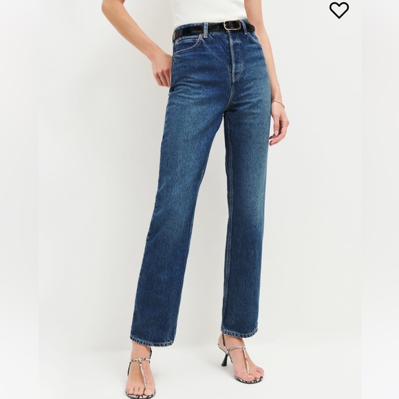 Reformation Denim - Reformation Cynthia High Rise Straight Long Jeans Women 26 Color: Lanier